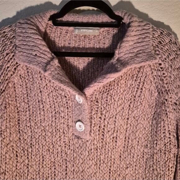 Everlane The Lofty-knit Henley Alpaca Wool Nylon Blend Small - Picture 4 of 10